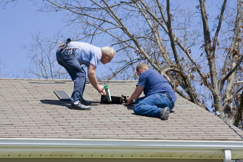 Roof Flashing Repair in Progress